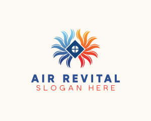 Heating Cooling Air Ventilation logo design