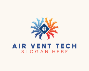 Heating Cooling Air Ventilation logo design