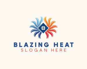 Heating Cooling Air Ventilation logo design