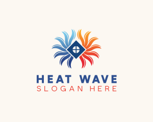 Heating Cooling Air Ventilation logo design