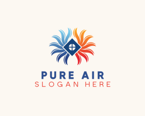 Heating Cooling Air Ventilation logo design