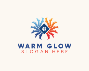 Heating Cooling Air Ventilation logo design