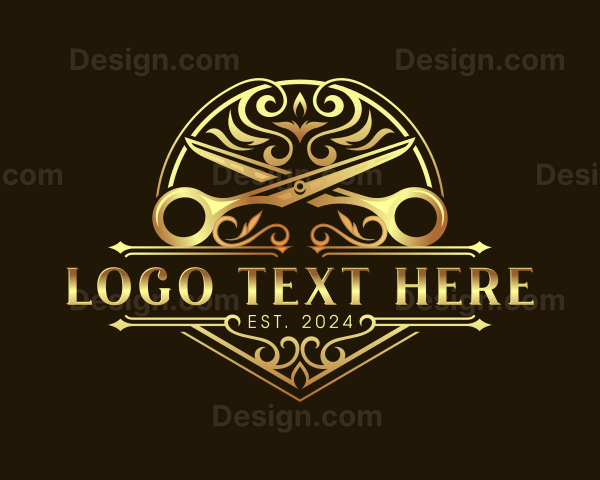 Luxury Scissor Shears Logo