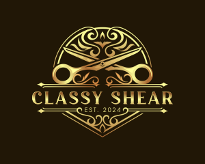 Luxury Scissor Shears logo design