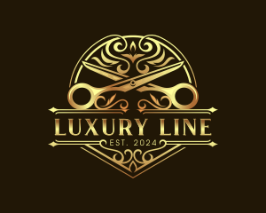 Luxury Scissor Shears logo design