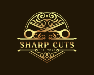 Luxury Scissor Shears logo design