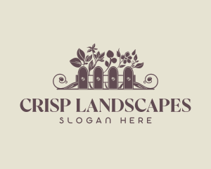 Floral Landscaping Fence logo