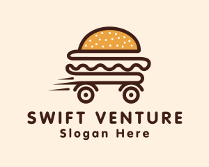 Hamburger Food Delivery logo design