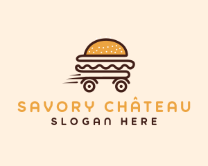 Hamburger Food Delivery logo design