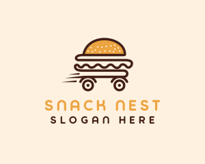 Hamburger Food Delivery logo design