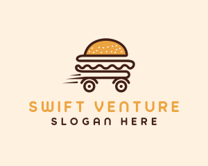 Hamburger Food Delivery logo design