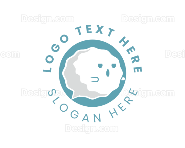 Cute Ghost Messaging App Logo