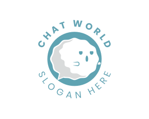 Cute Ghost Messaging App logo design