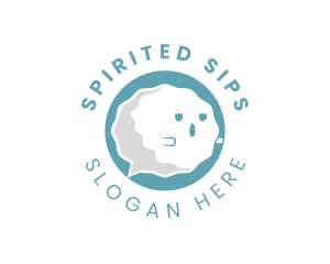 Cute Ghost Messaging App logo design