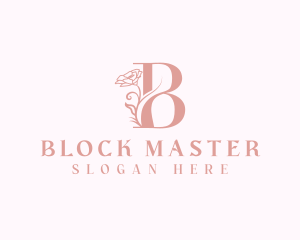 Elegant Flower Bloom Letter B logo design