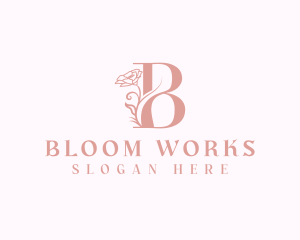 Elegant Flower Bloom Letter B logo design