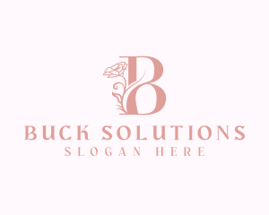 Elegant Flower Bloom Letter B logo design