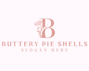 Elegant Flower Bloom Letter B logo design