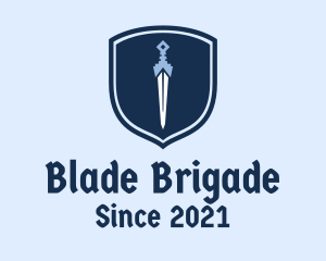 Dagger Blade Shield logo design