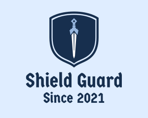 Dagger Blade Shield logo design