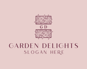 Floral Garden Wedding logo design