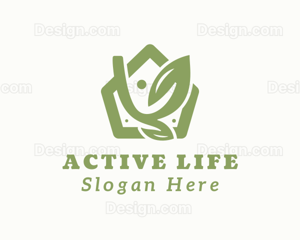 House Garden Plant Logo