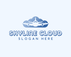 Cloud Airplane Flight  logo design