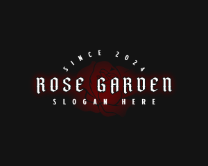 Gothic Rose Tattoo logo design