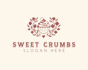 Natural Cupcake Dessert logo design