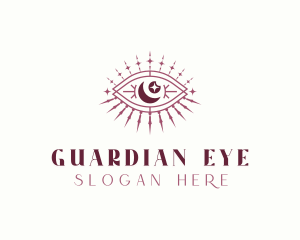 Bohemian Moon Eye logo design