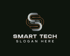 Startup Modern Tech Letter S logo design