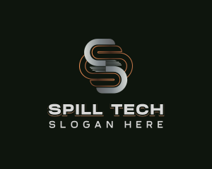 Startup Modern Tech Letter S logo design