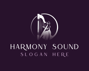 Harp Instrument Musician Logo