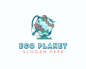 Flower Earth Globe logo