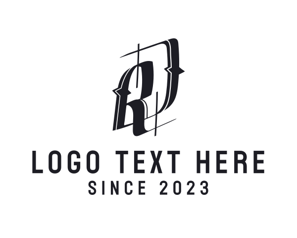 Letter Rd logo example 4