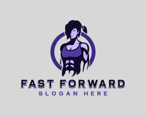 Female Gym Fitness logo design