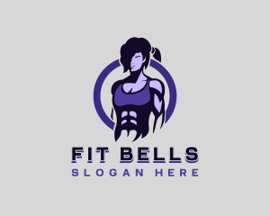 Female Gym Fitness logo design