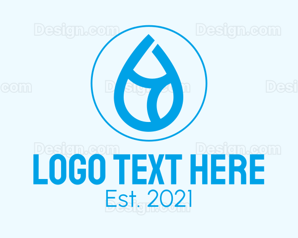 Liquid Water Drop Logo