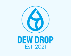 Liquid Water Drop logo design