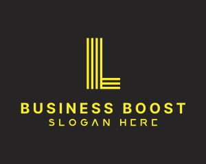 Business Yellow Lettermark logo design