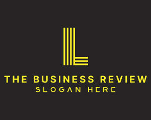 Business Yellow Lettermark logo design