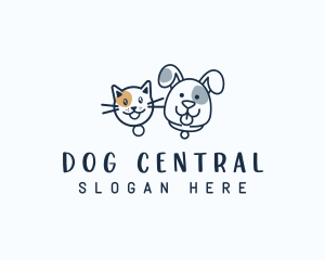 Dog Cat Pet Adoption logo design