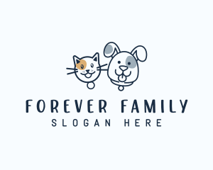 Dog Cat Pet Adoption logo design