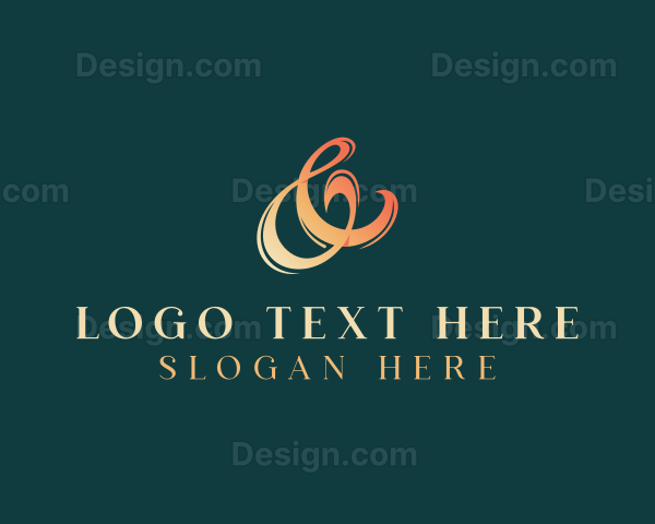 Modern Ampersand Script Logo