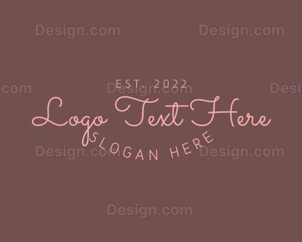 Pink Feminine Cursive Business Logo