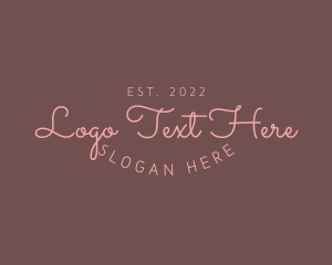 Pink Feminine Cursive Business logo