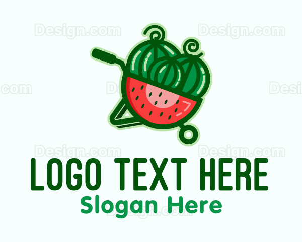 Watermelon Fruit Cart Logo