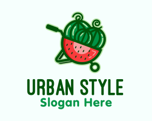 Watermelon Fruit Cart  Logo