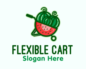 Watermelon Fruit Cart  logo design