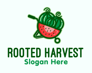 Watermelon Fruit Cart  logo design